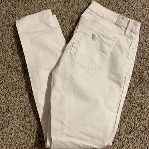 Guess white button up skinny jeans